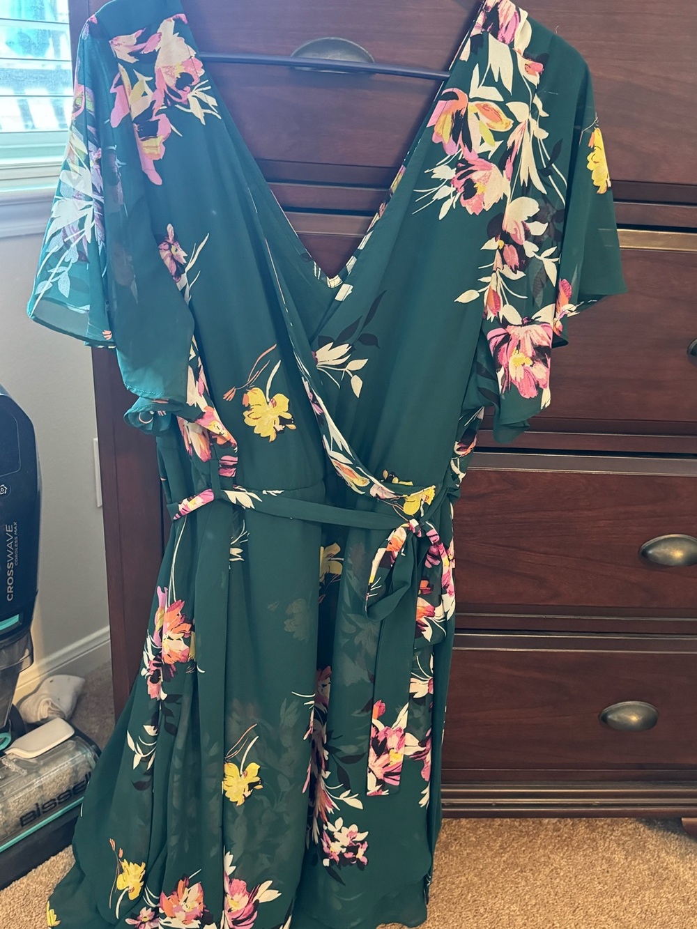 Torrid Floral Chiffon Faux Wrap Maxi Dress